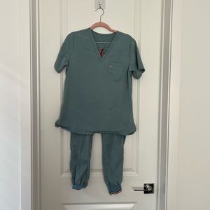 Stone Blue Mediclo Scrubs Set